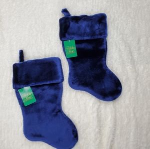 Holiday Time Midnight Blue Christmas Stockings